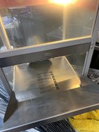 Stainless steel and glass natcho warmer