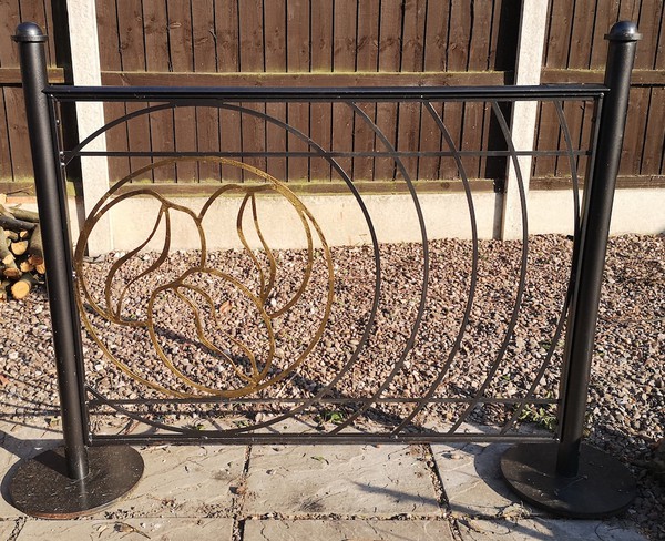 Coffee Bean detail on Wrought Iron Barriers Partitions