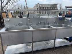 Triple Bowl Stainless Steel Sink Unit
