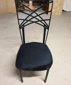 Black Metal Dining Chairs for sale