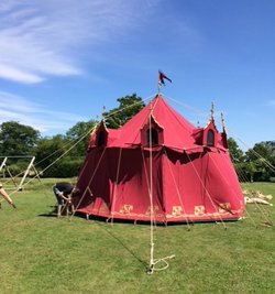 7m diameter Red Medieval Pavilion Tent