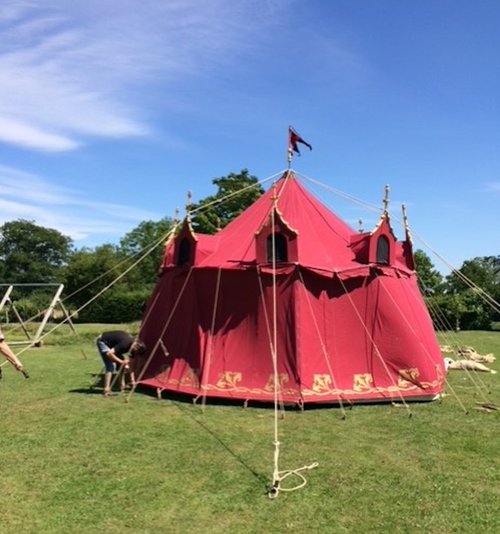 7m diameter Red Medieval Pavilion Tent 7m diameter Red Medieval Pavilion Tent
