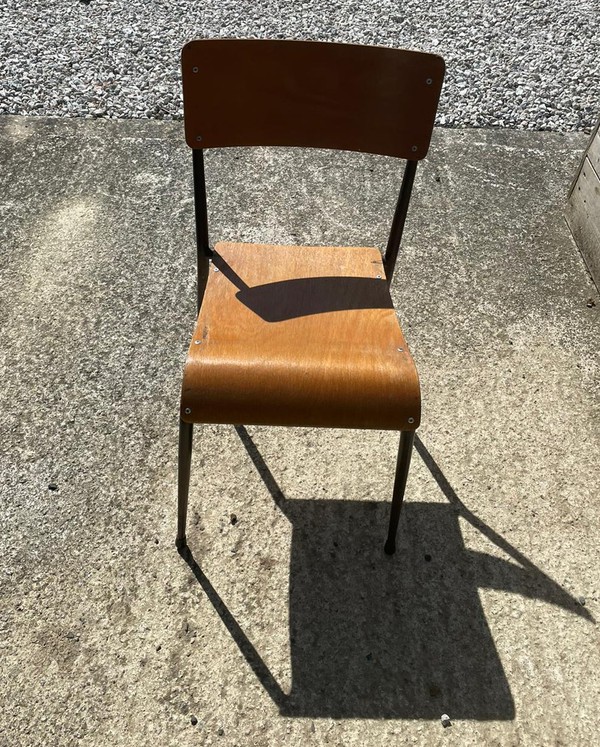 Vintage plywood school chairs
