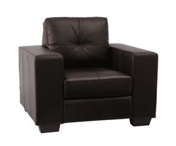 Easy Store Faux Leather Easy Chairs