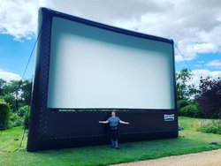 Large Air Screen and Projector