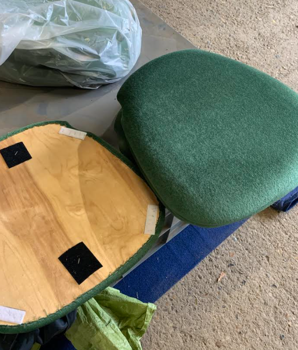Secondhand Chairs and Tables | Chair or Seat Pads | 170x Green Seat