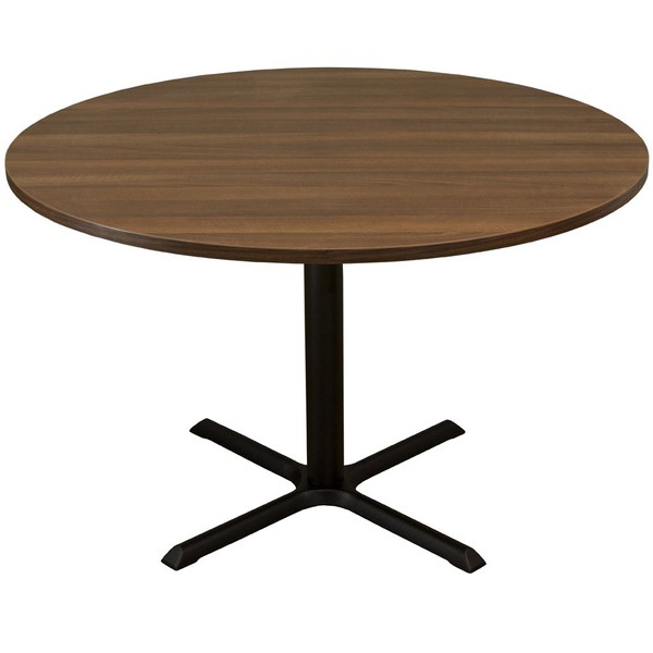 Round Table and Base Light Walnut