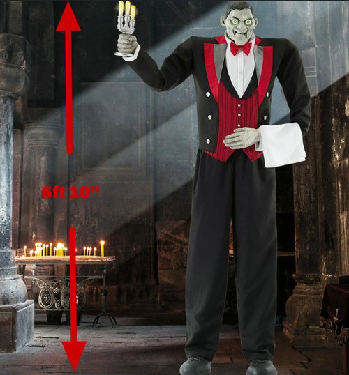 Scary Animated Butler 6ft 10" Scary Animated Butler 6ft 10"
