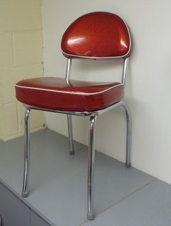 red diner chair