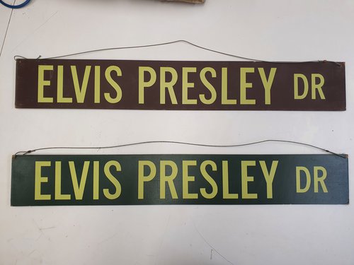 2x Elvis Presley Drive - sign for themed events 2x Elvis Presley Drive - sign for themed events