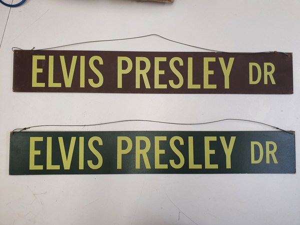 2x Elvis Presley Drive - sign for themed events