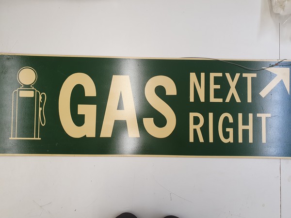 American Gas Sign for event props