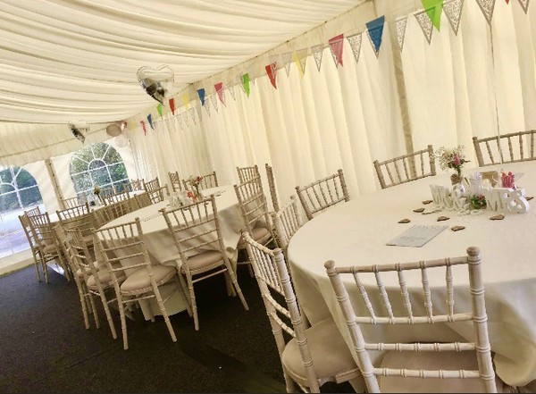 Secondhand marquee linings