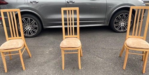 Neutral Wooden Dining Chairs (Stackable) Neutral Wooden Dining Chairs (Stackable)