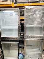 Glass door drinks fridge
