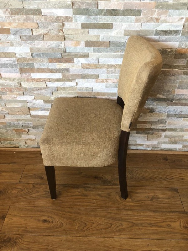 Secondhand Ex Restaurant Chairs in Pale Green Upholstery For Sale