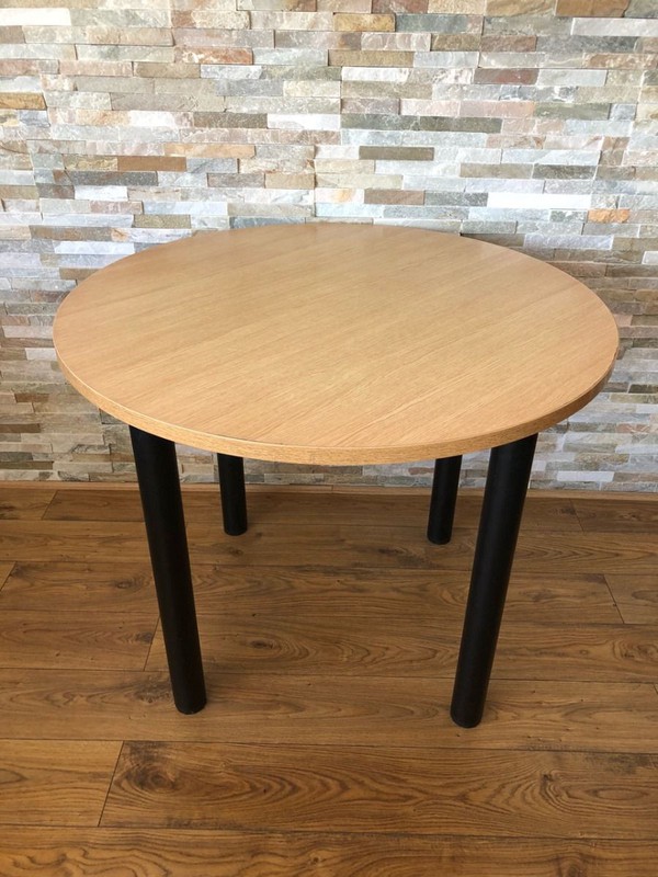 Secondhand Ex Restaurant Dining Table with 90cm Round Top For Sale