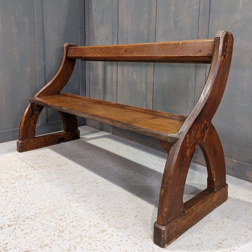 Antique Pine Scottish ‘Y’ Ended Church Pew Antique Pine Scottish ‘Y’ Ended Church Pew