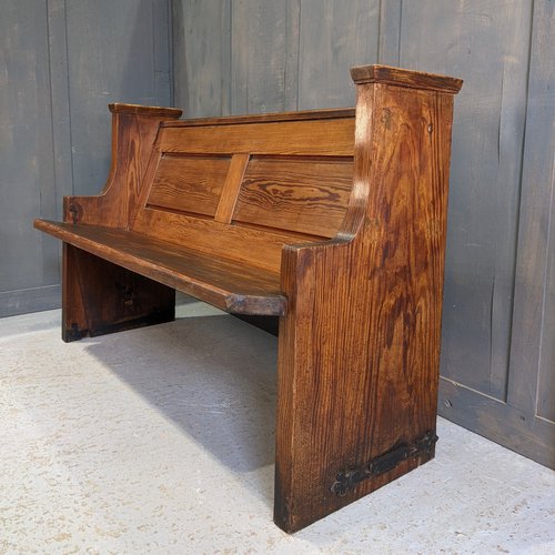 Solid Antique pitch pine chapel bench Solid Antique pitch pine chapel bench