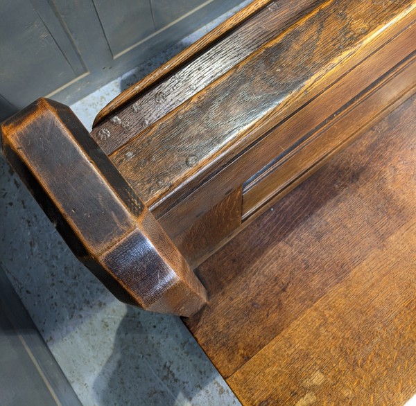 Church pew with patina