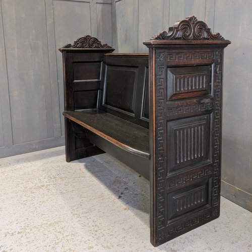 Dark oak church pew for sale Dark oak church pew for sale
