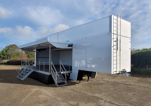 13.6m Mobile Stage Trailer with Slide Out for sale 13.6m Mobile Stage Trailer with Slide Out for sale