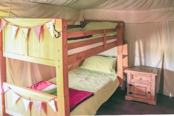 Safari tent bunk beds