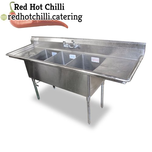 2.1m Stainless Steel Triple Bowl Sink 2.1m Stainless Steel Triple Bowl Sink