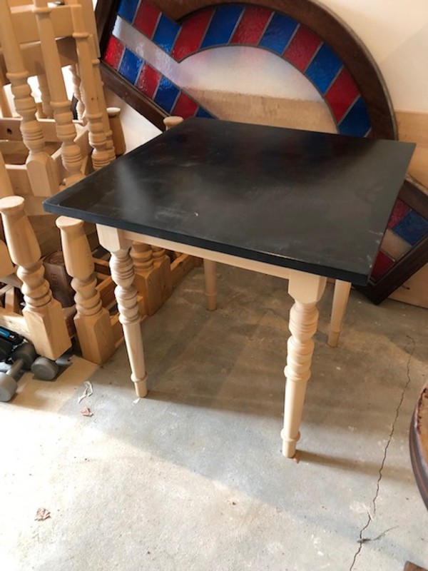 New Square Pub Table Base with Re-polished Tops