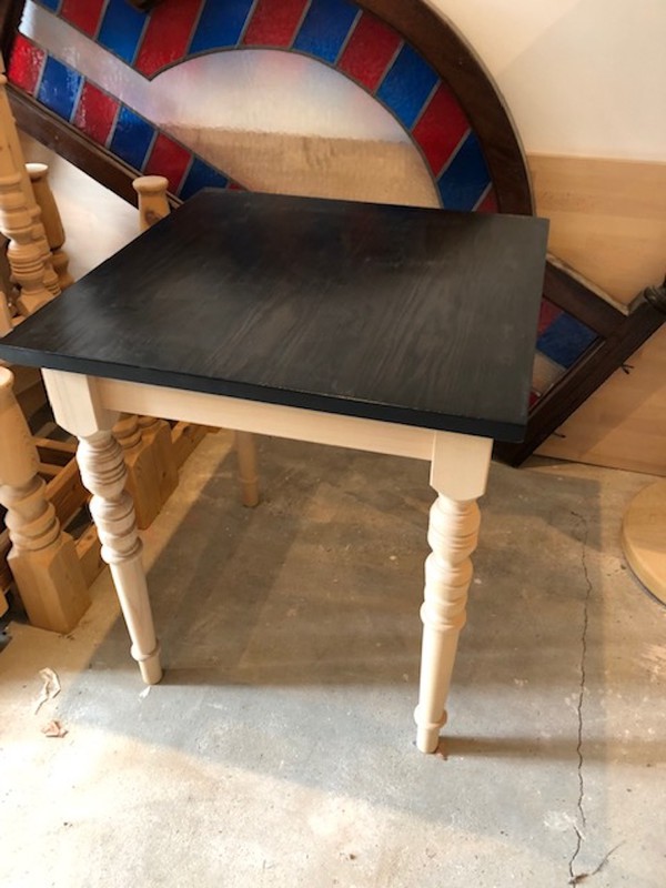 Square Pub Table Base with Re-polished Tops for sale