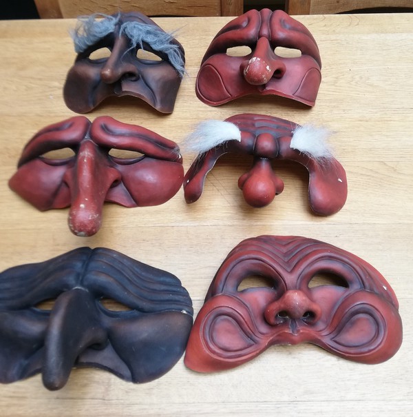 Set of Commedia dell'arte Masks