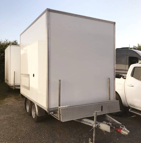 White toilet trailer for sale