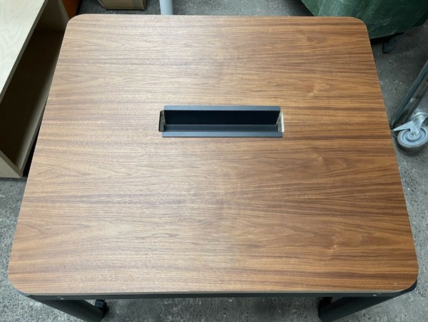 Office table with cable port