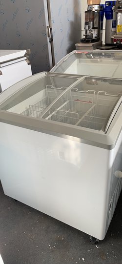 Used Slimline Ice Cream Display Freezer