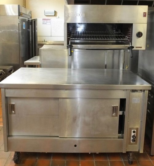 Falcon Dominator Gas Grill with Natural Gas Food Warming Unit For Sale Falcon Dominator Gas Grill with Natural Gas Food Warming Unit For Sale