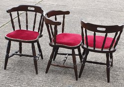 Secondhand Dark Oak Captains Chairs For Sale