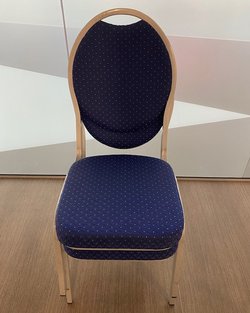 Secondhand Blue Fabric Banqueting Chairs For Sale