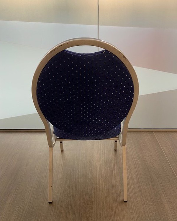 Secondhand Blue Fabric Banqueting Chairs