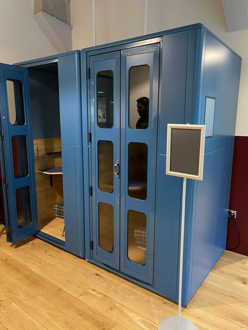 Blue StudioBrick Office Sound Proof Silent Space Isolation Recording Pod Booth Blue StudioBrick Office Sound Proof Silent Space Isolation Recording Pod Booth