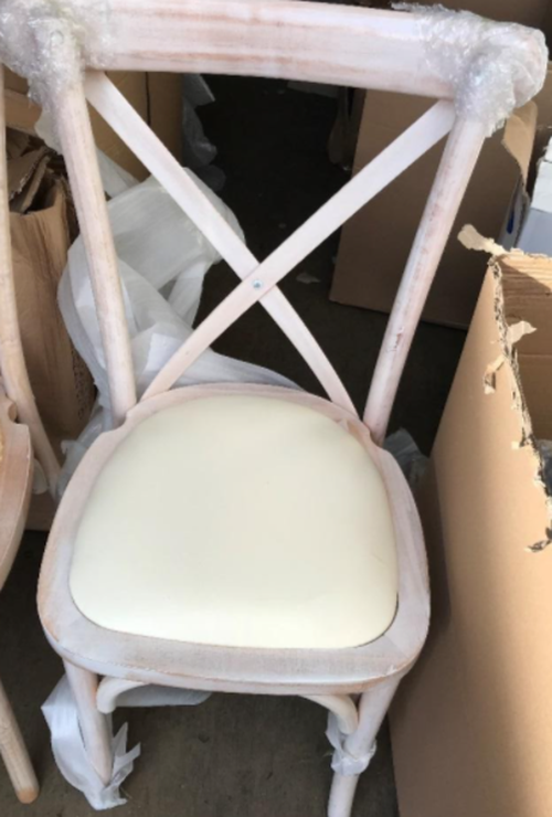 Secondhand Chairs and Tables Limewash Banqueting Chairs for sale