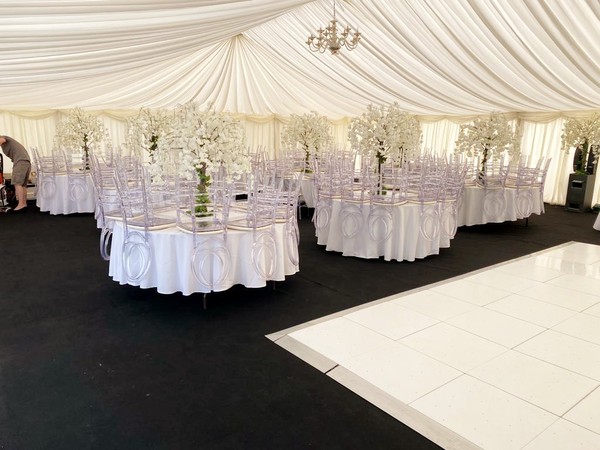 Marquee with ivory lining