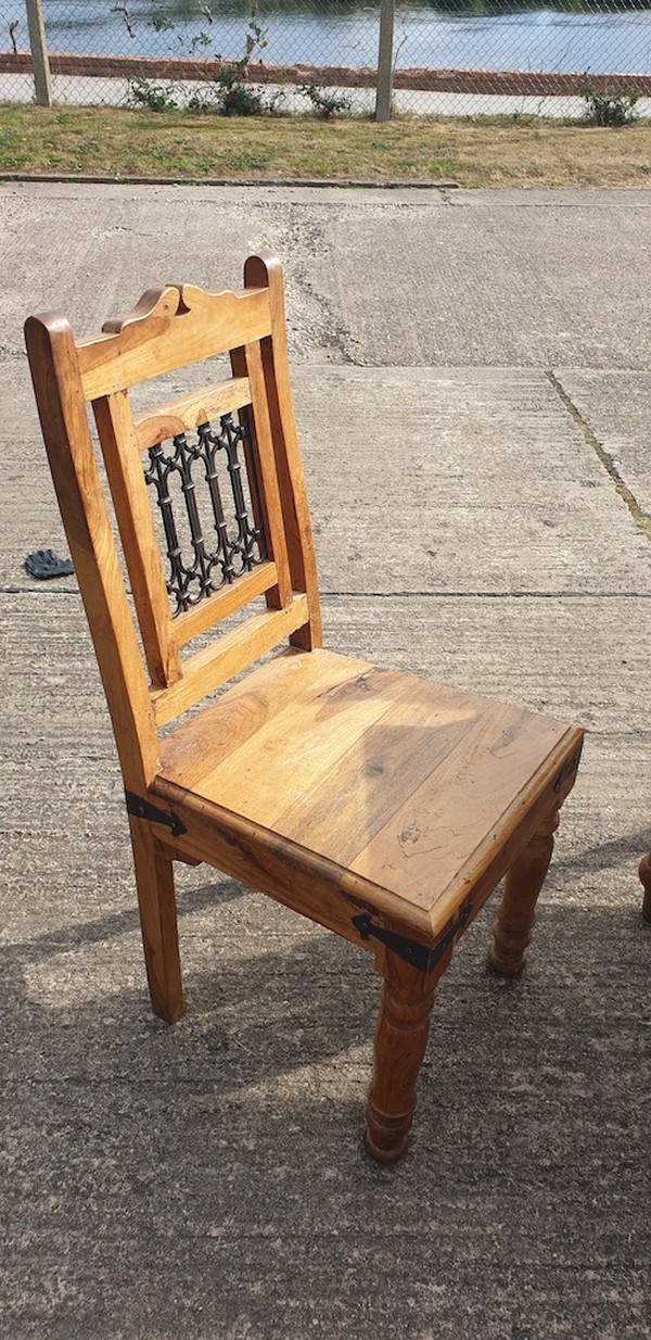 Rustic Java hardwood chairs