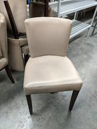 Faux Leather Chairs in cream