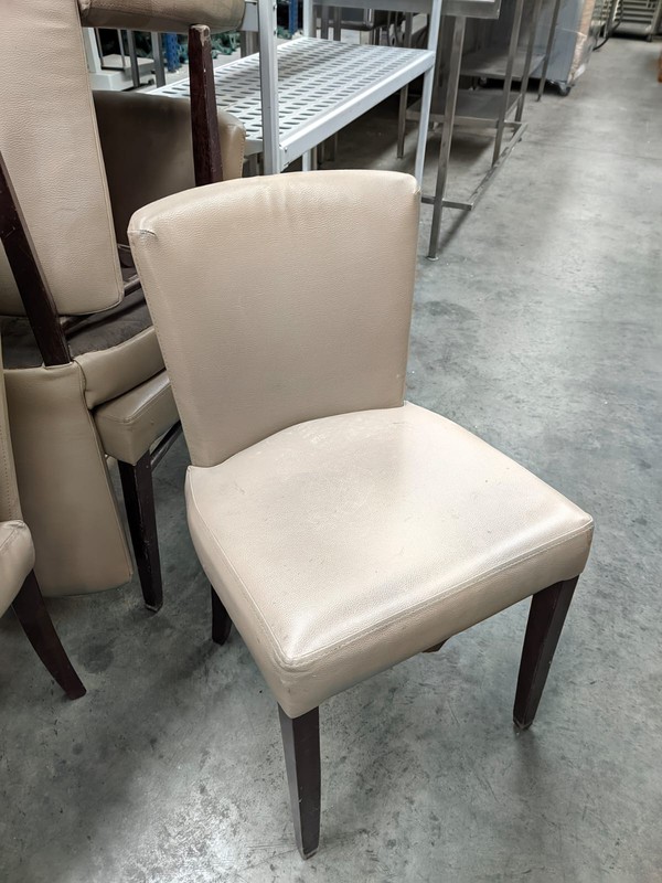 Leather look dining chairs