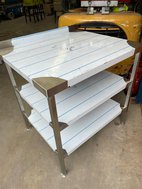 Stainless steel table 90cm x 80cm