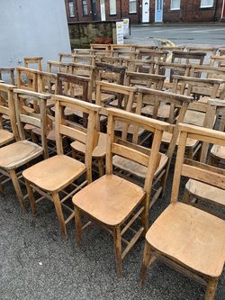 Selling Vintage Wooden Church Chairs