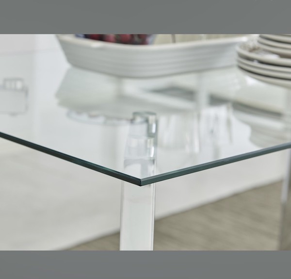 Nearly New Glass and Chrome Leg Tables