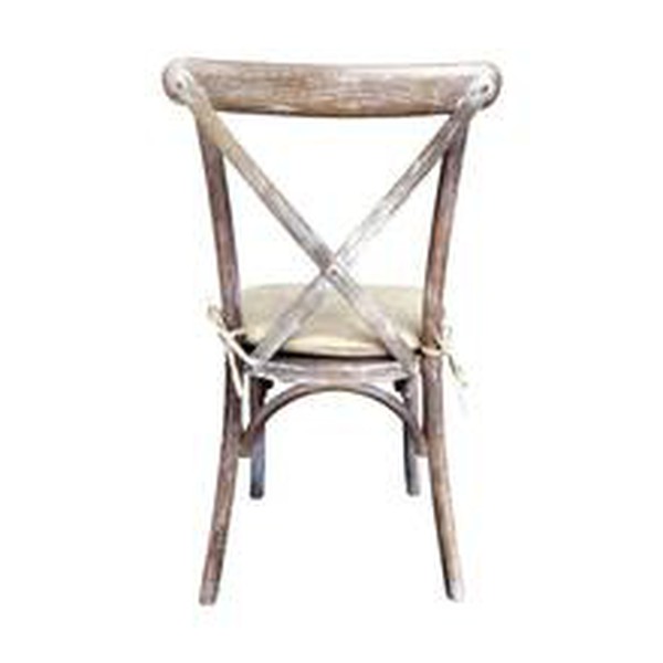 lime wash cross backed chair