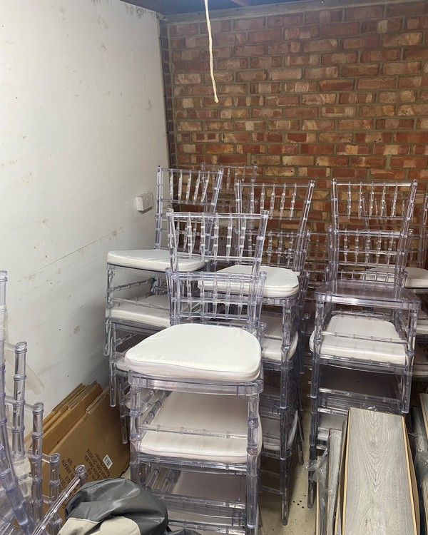 39x Used Clear Ghost Chiavari Chair For Sale