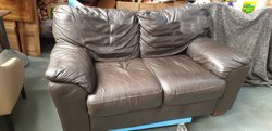 Brown leather sofa for sale